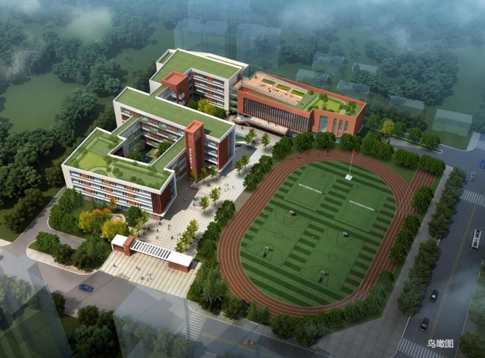 合肥市新庄小学改扩建工程鸟瞰图